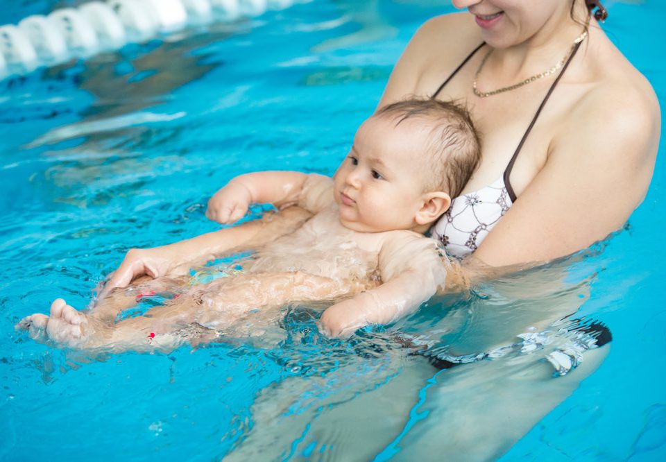 Newborn Baby Swimming